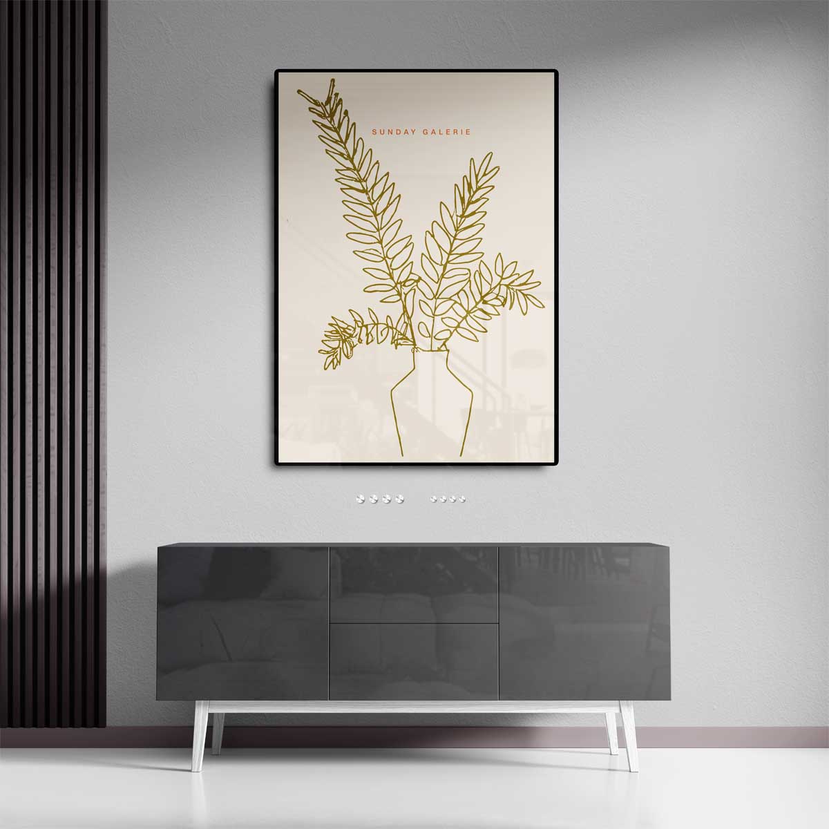 Sierlijke Minimalistische Vaas Kunstwerk-canvas-dibond-plexiglas-wanddecoratie-WallArtistic
