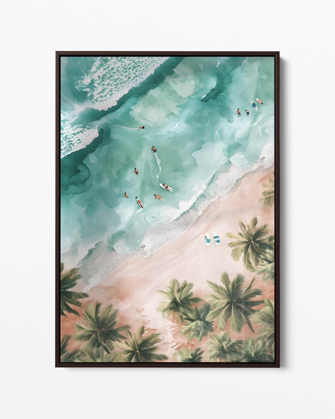 Zonnige Surfparadijs Kunstwerk-canvas-dibond-plexiglas-wanddecoratie-WallArtistic