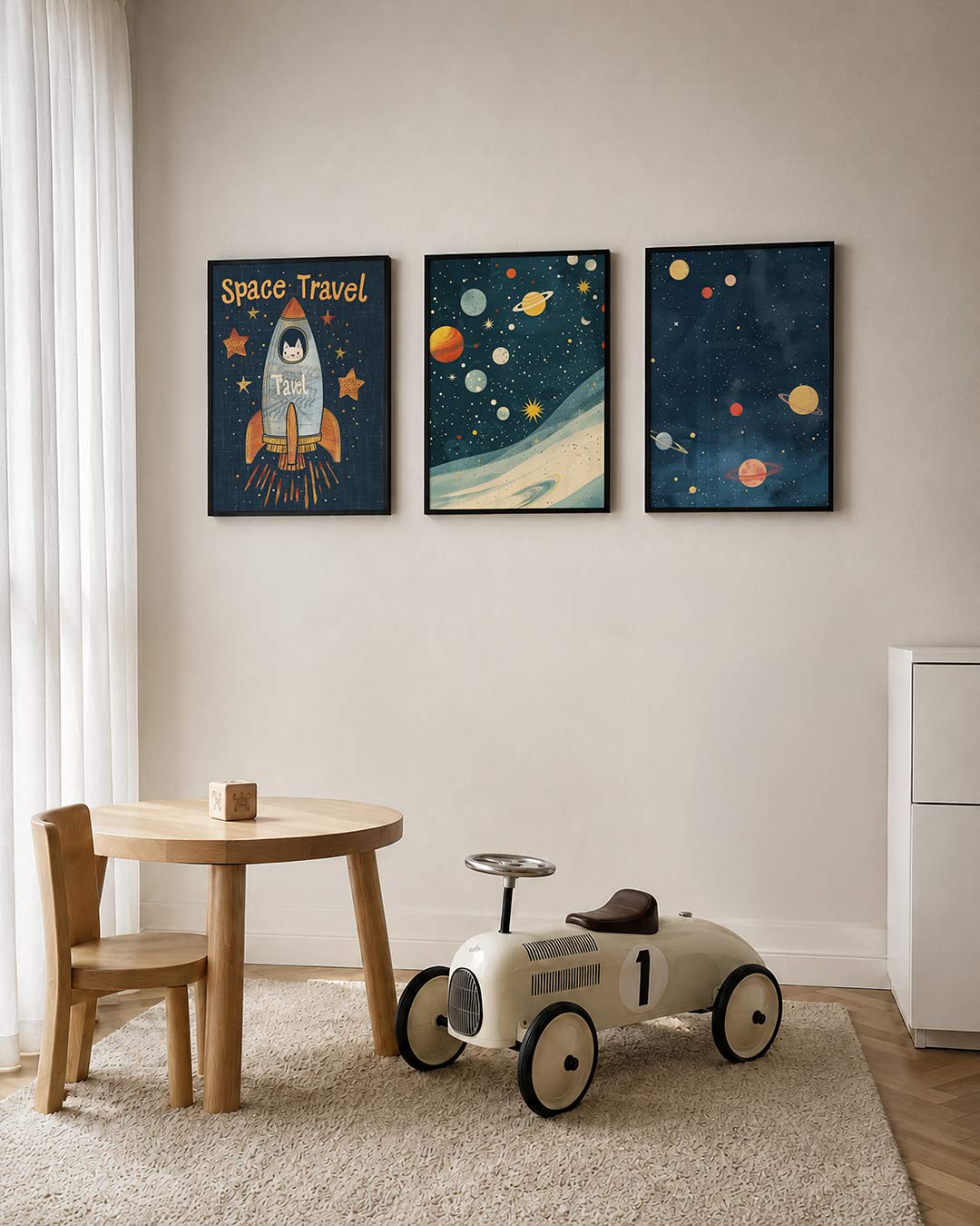 Ruimteavontuur illustratie Posterset