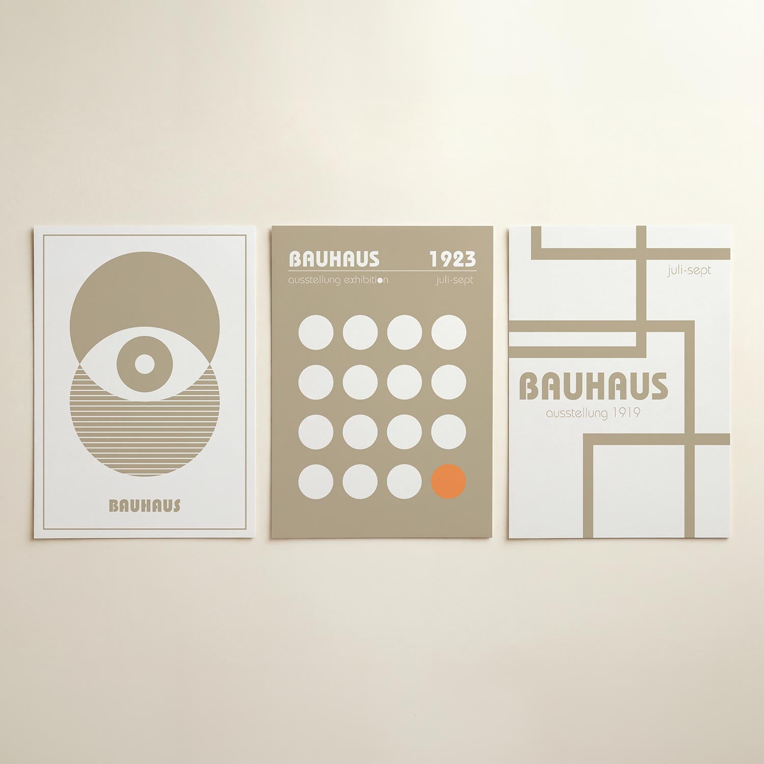Cirkelpatroon en lijnen Posterset