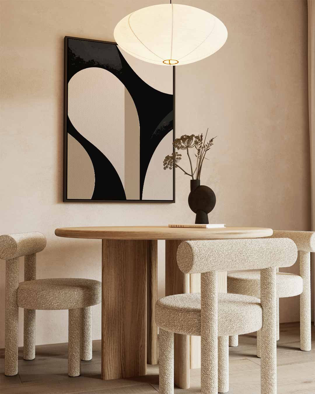 Elegante Abstractie in Beweging Kunstwerk-canvas-dibond-plexiglas-wanddecoratie-WallArtistic