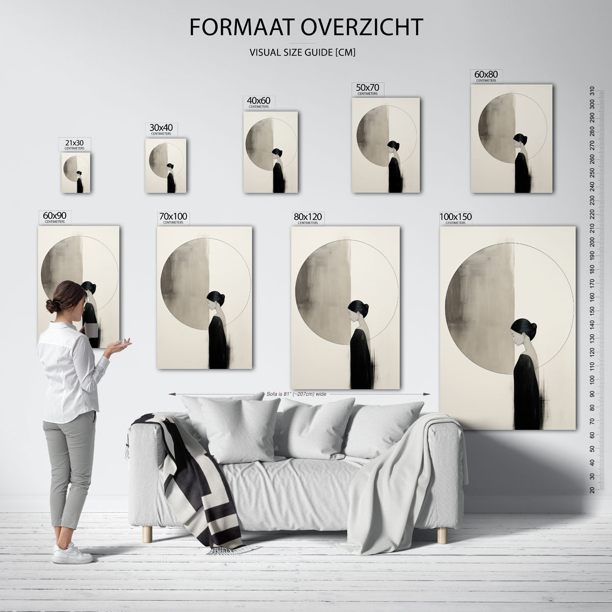 Vrouw met cirkel Poster