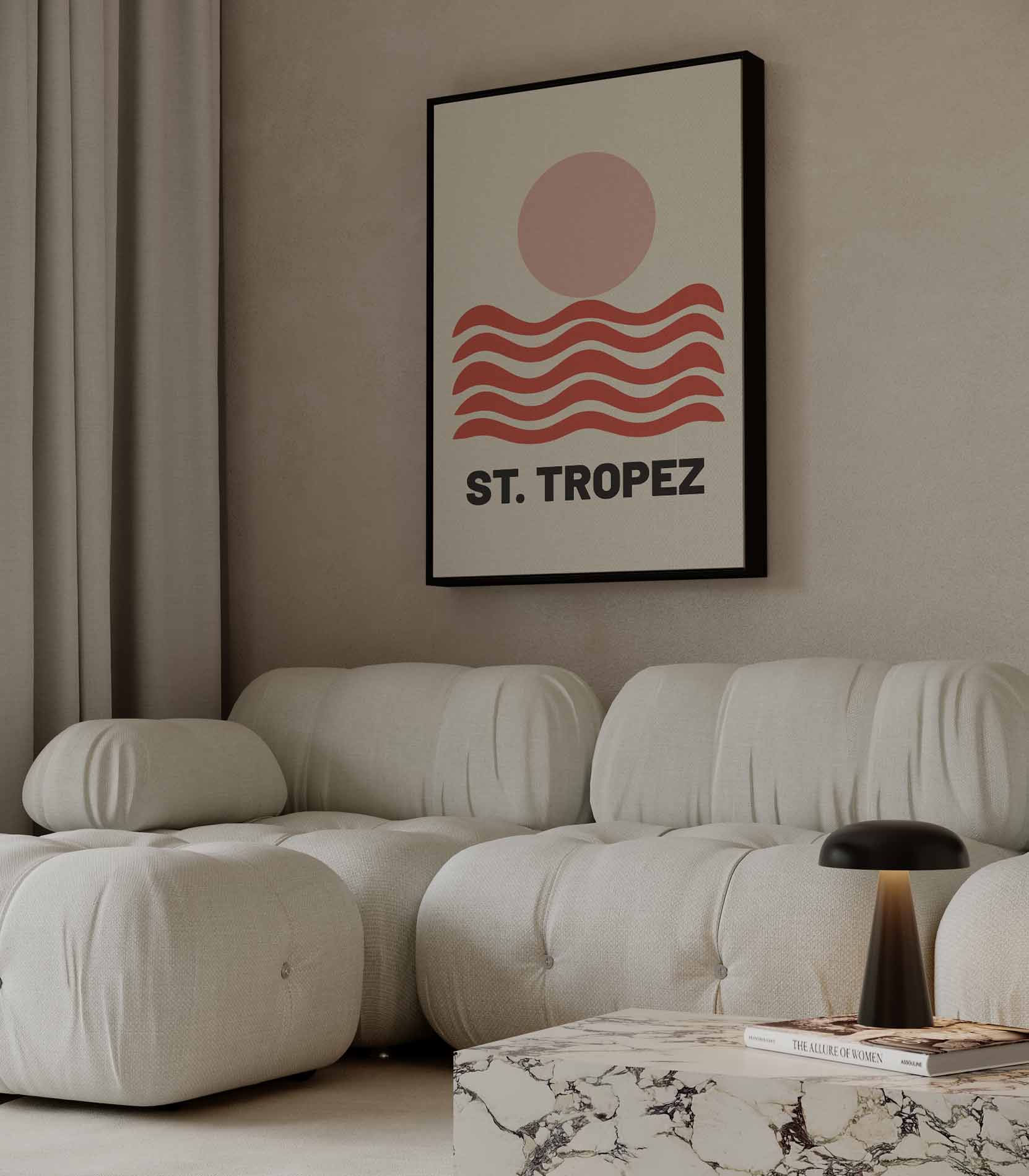 Zonnige St. Tropez Kunstwerk-canvas-dibond-plexiglas-wanddecoratie-WallArtistic