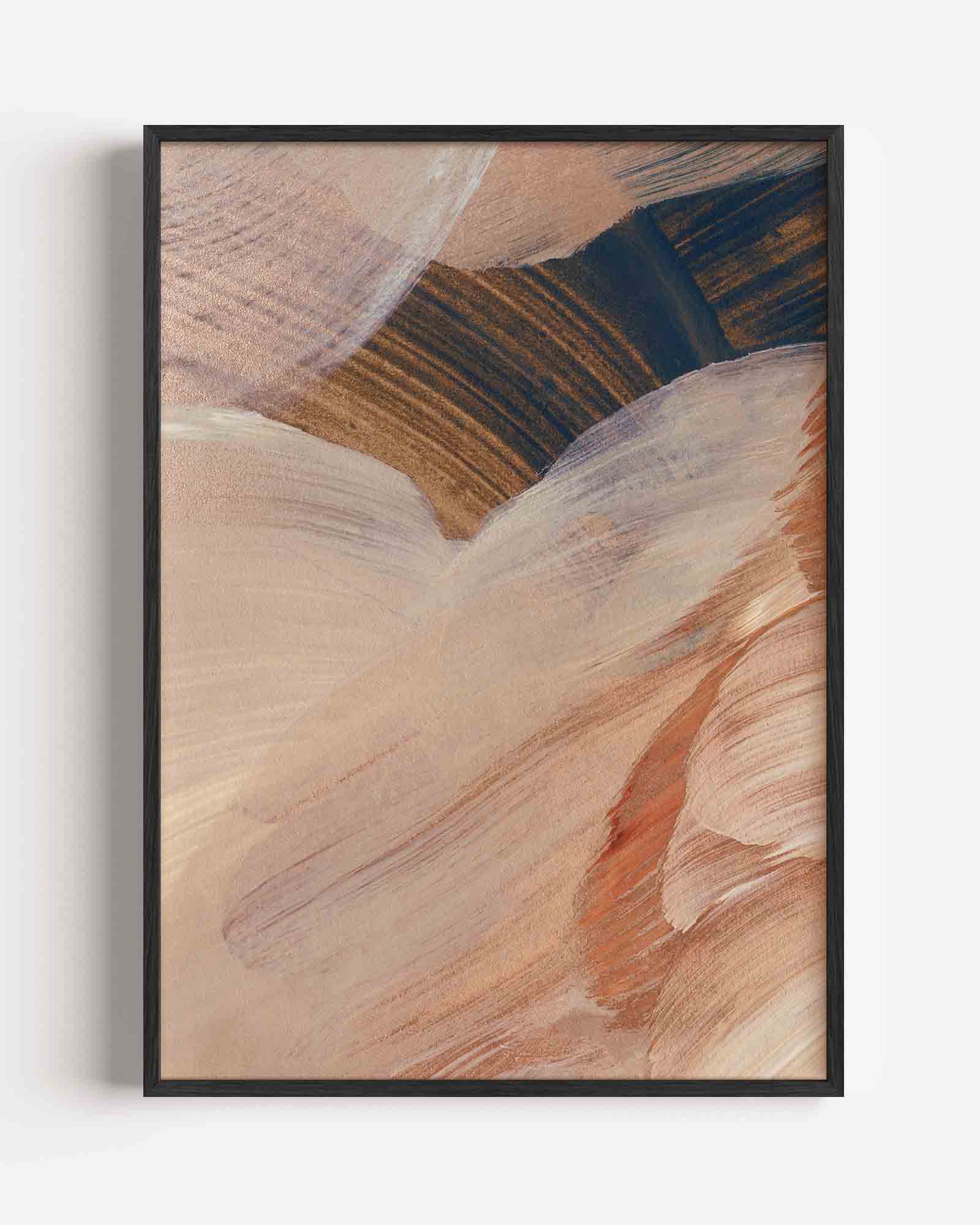 Abstracte penseelstreken Poster