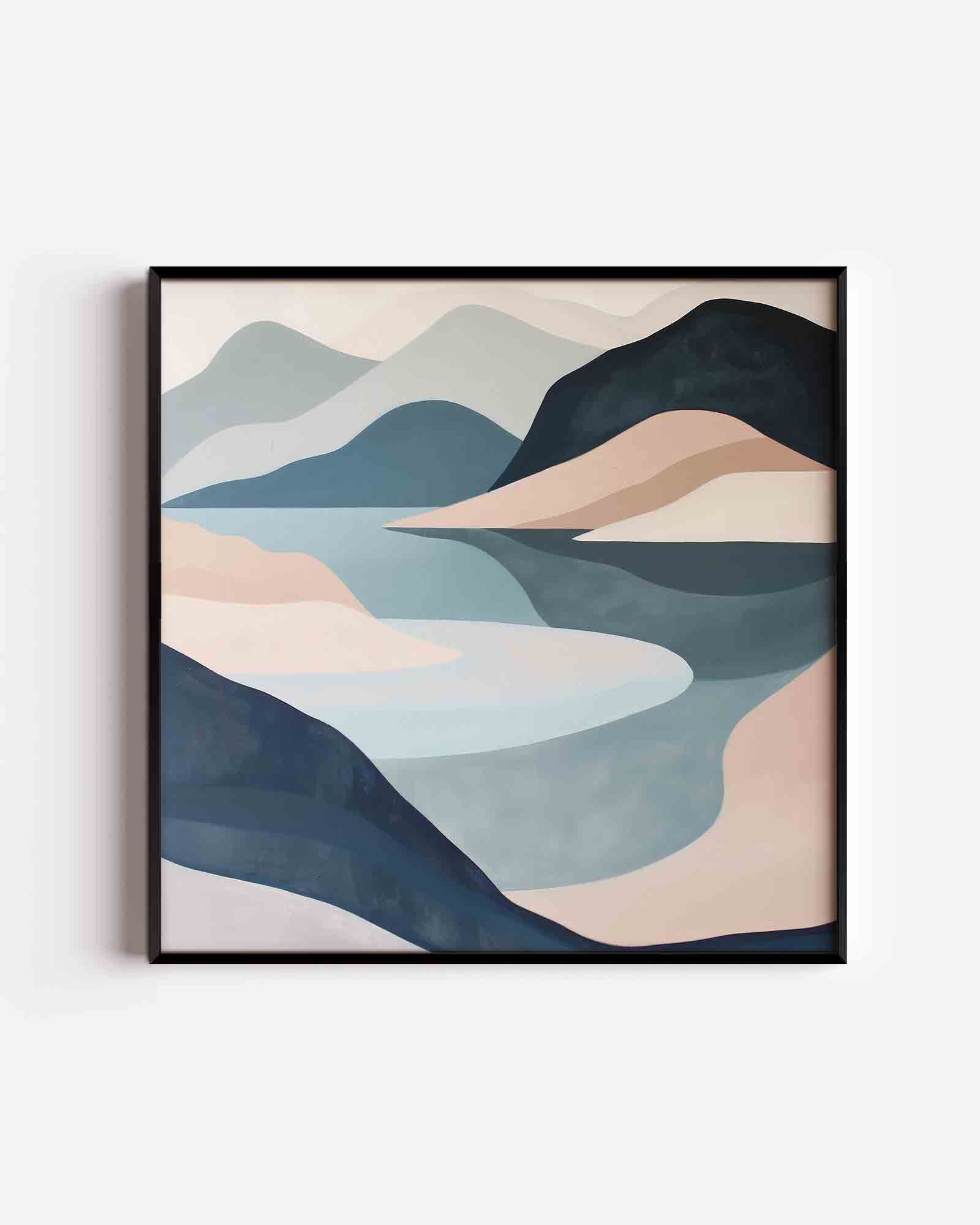 Landschap met bergen Poster