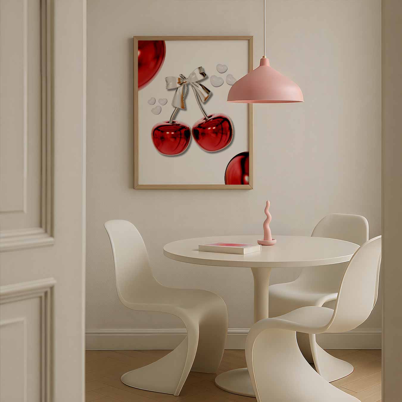 Kersenliefde met Strik Poster