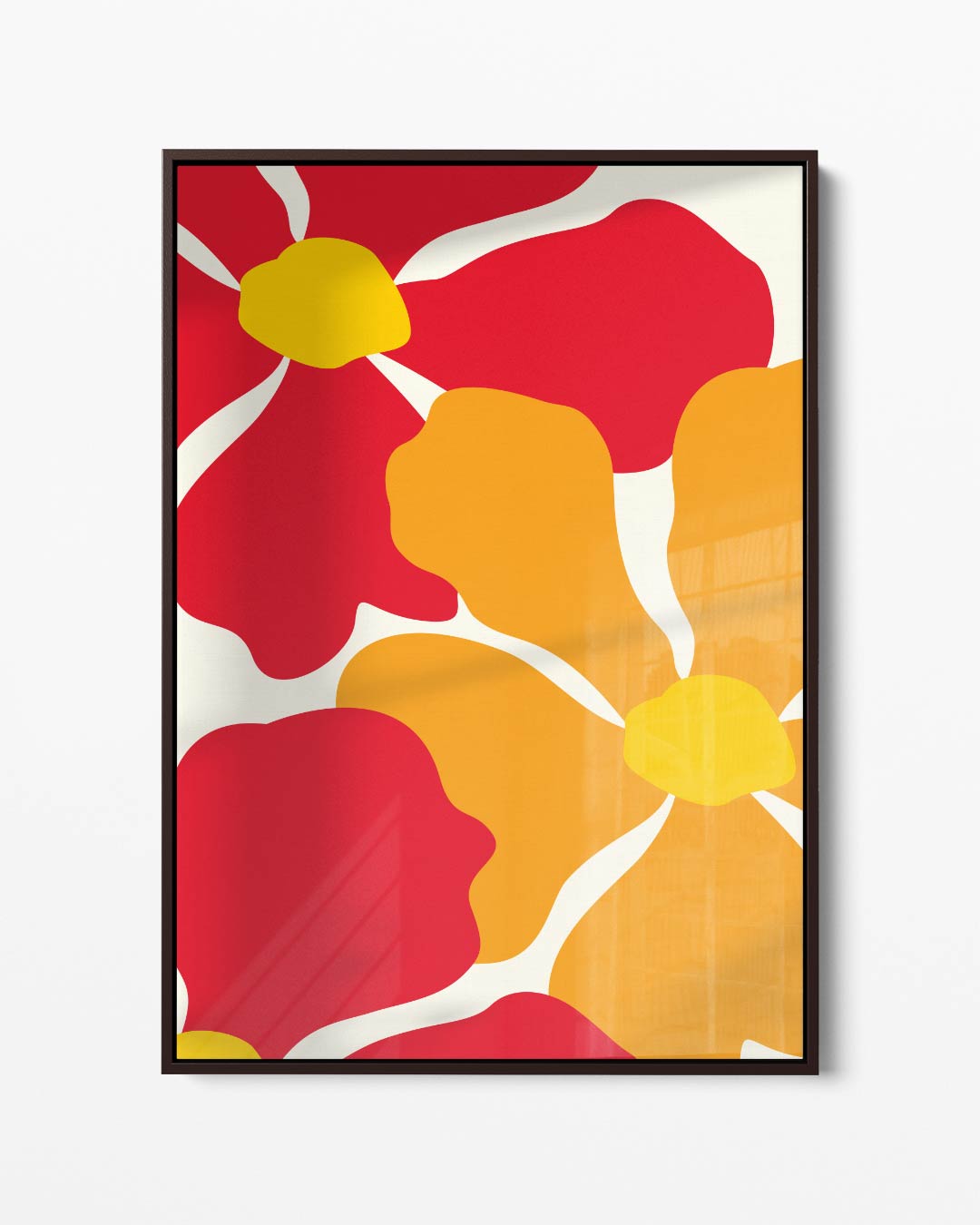 Bloemrijke Kleurexplosie Kunstwerk-canvas-dibond-plexiglas-wanddecoratie-WallArtistic
