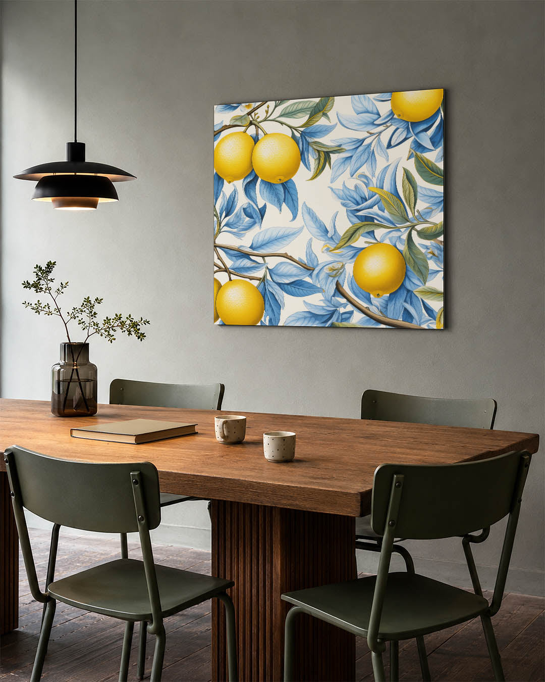 Citrus en bladeren Kunstwerk