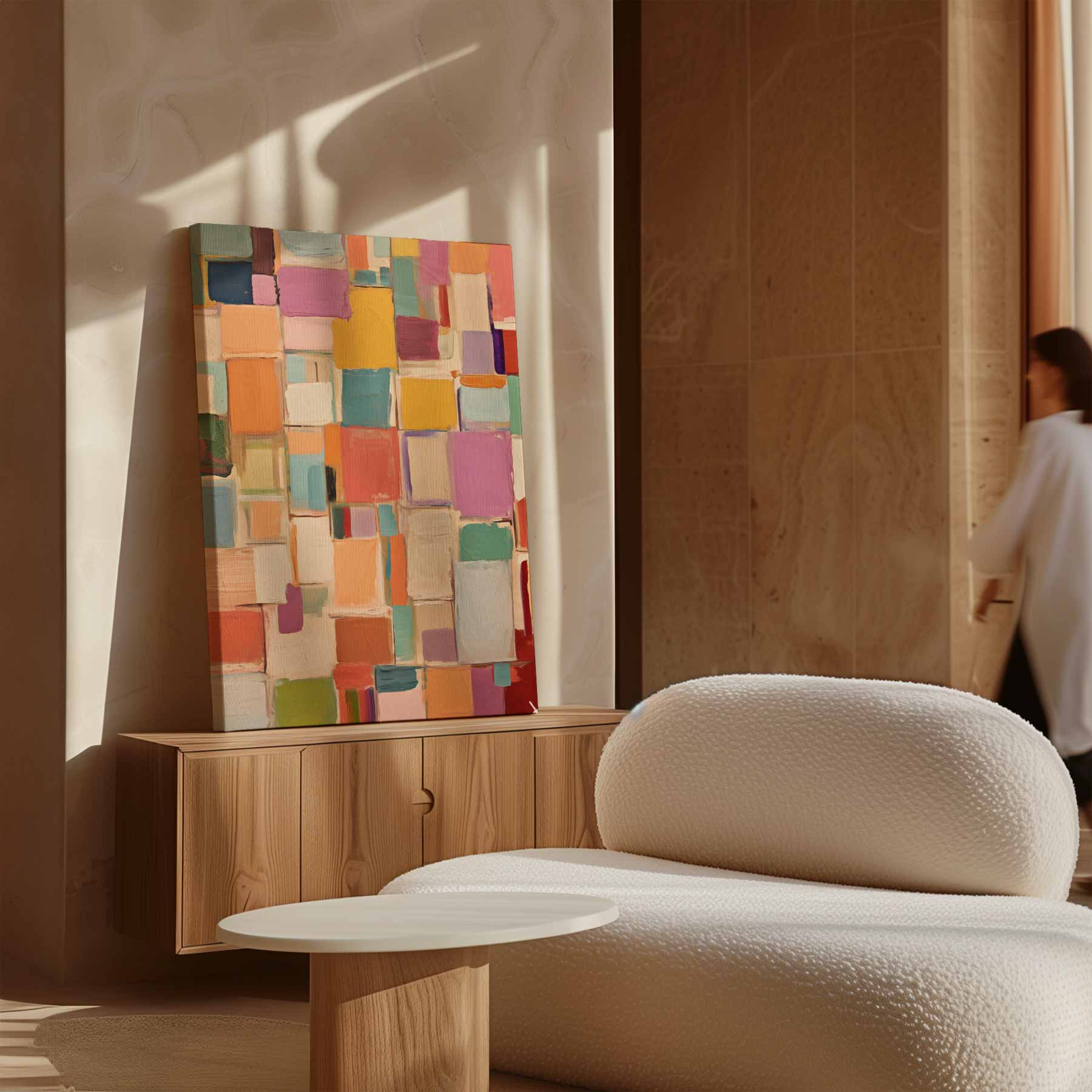 Kleurrijke Harmonie Kunstwerk-canvas-dibond-plexiglas-wanddecoratie-WallArtistic
