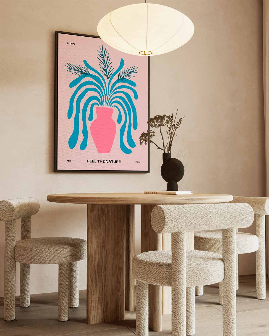 Vrolijke Vaas Kunstwerk-canvas-dibond-plexiglas-wanddecoratie-WallArtistic