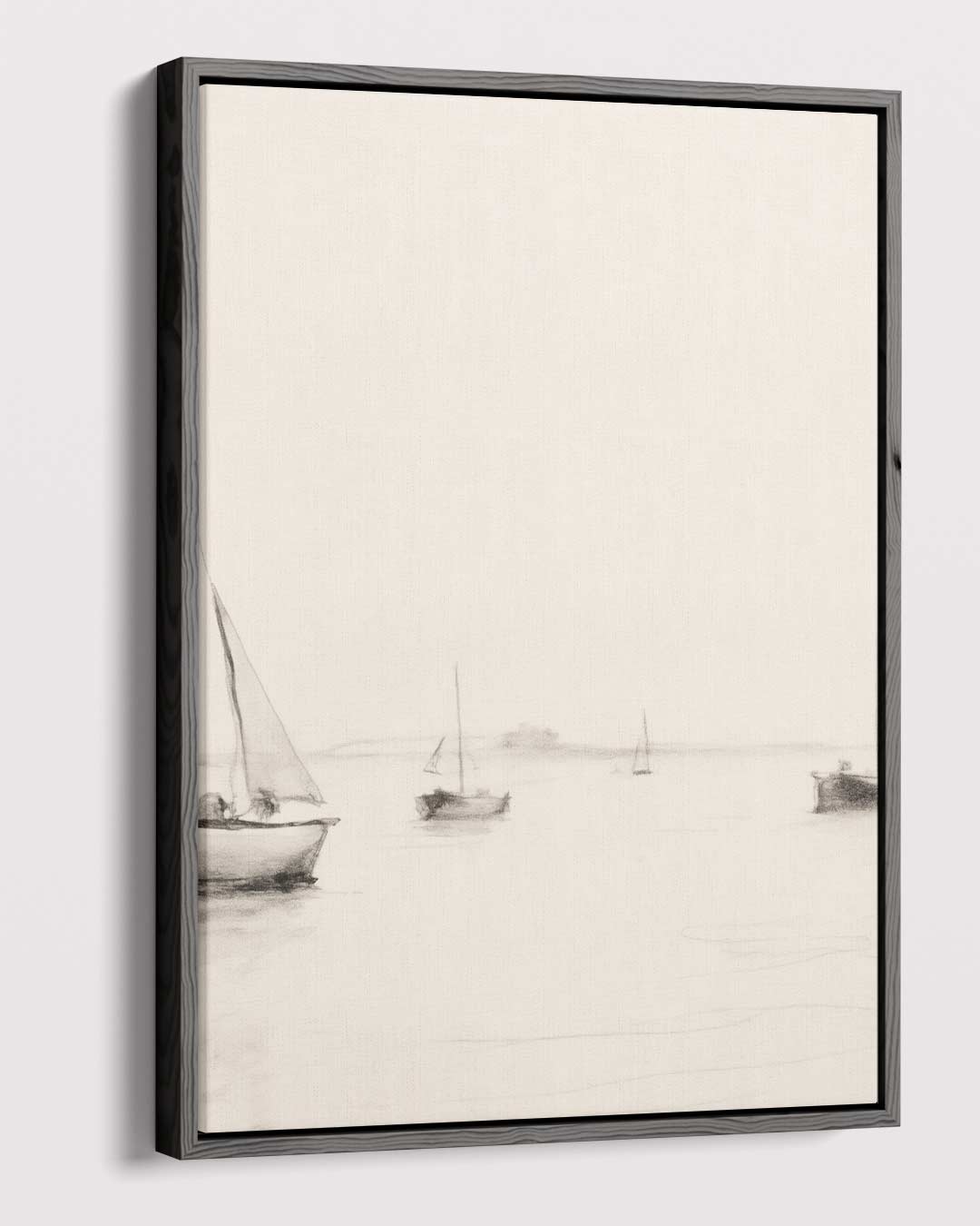 Rustige Zeilschepen op Stil Water Kunstwerk-canvas-dibond-plexiglas-wanddecoratie-WallArtistic