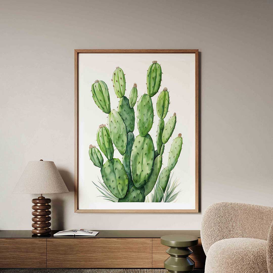 Groene cactus Poster