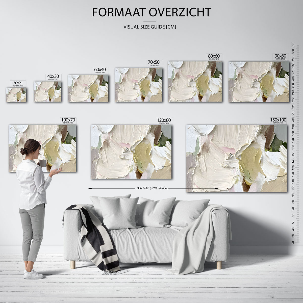 Abstracte beige textuur Poster
