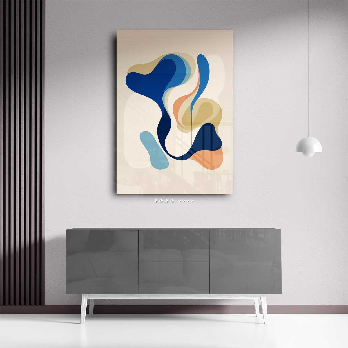 Kleurig Stromen Kunstwerk-canvas-dibond-plexiglas-wanddecoratie-WallArtistic