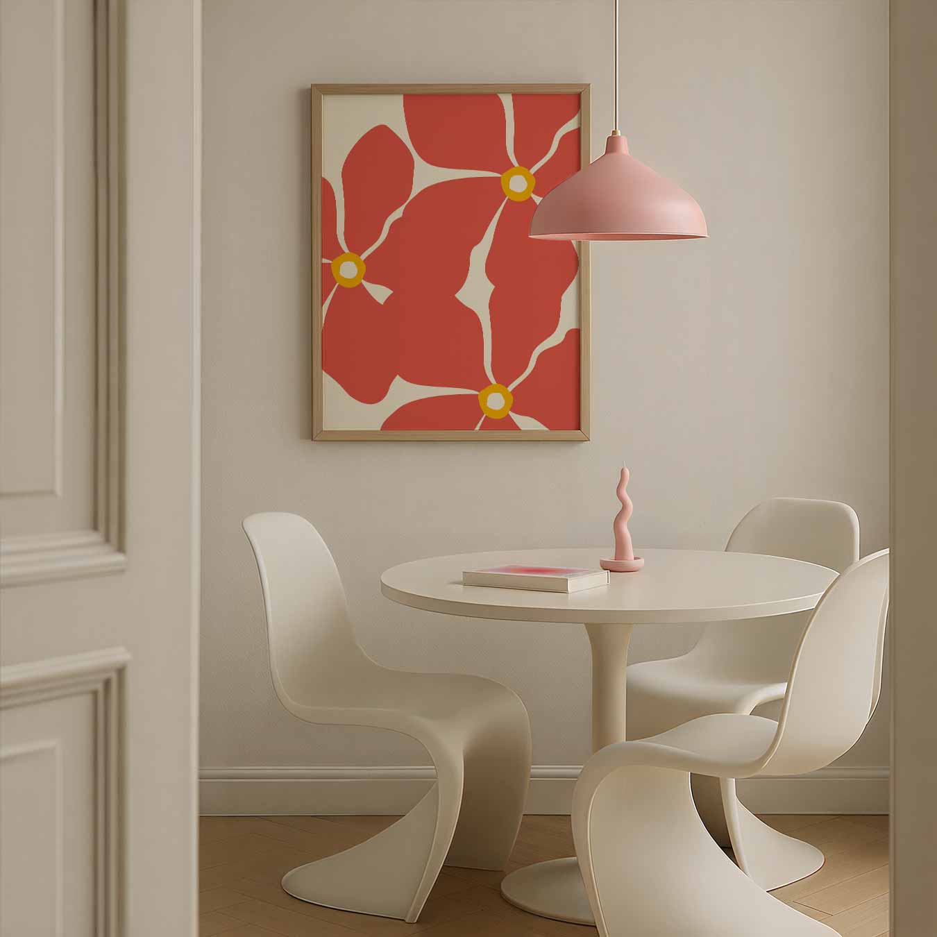 Bloemenpracht in Koraal Poster