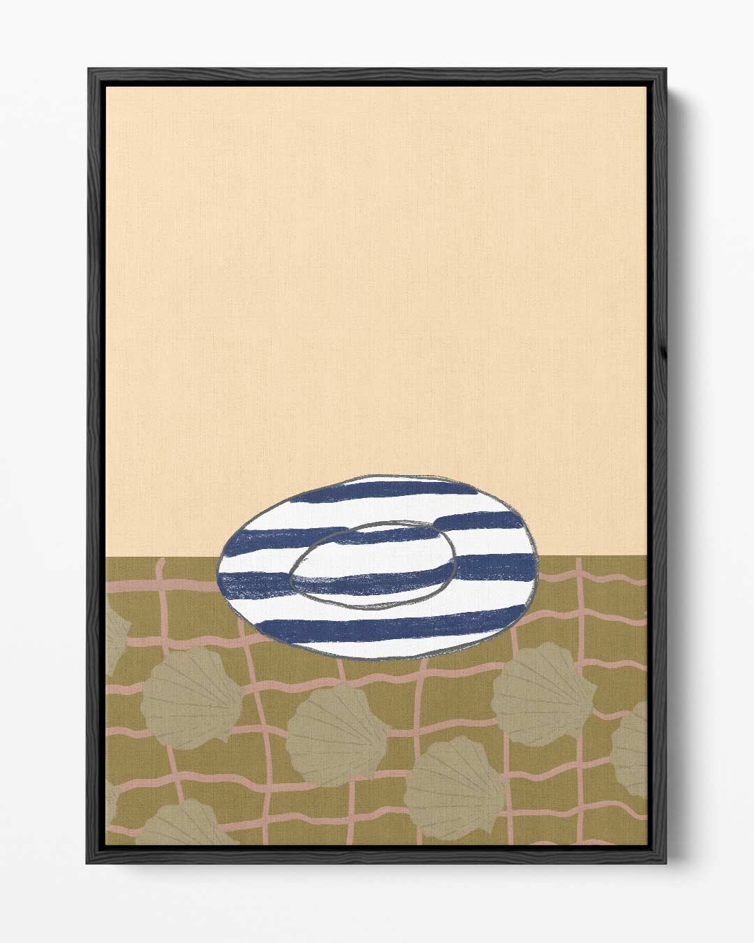 Strandvibes Illustratie Kunstwerk-canvas-dibond-plexiglas-wanddecoratie-WallArtistic