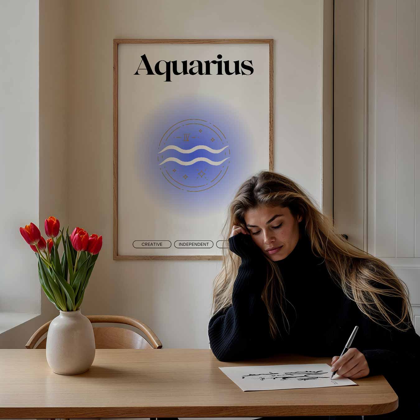 Aquarius Sterrenbeeld Poster