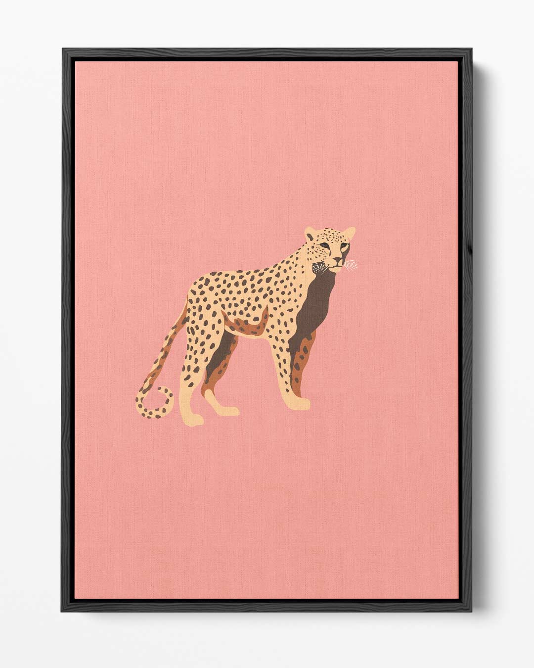 Kleurrijke Luipaard Illustratie Kunstwerk-canvas-dibond-plexiglas-wanddecoratie-WallArtistic