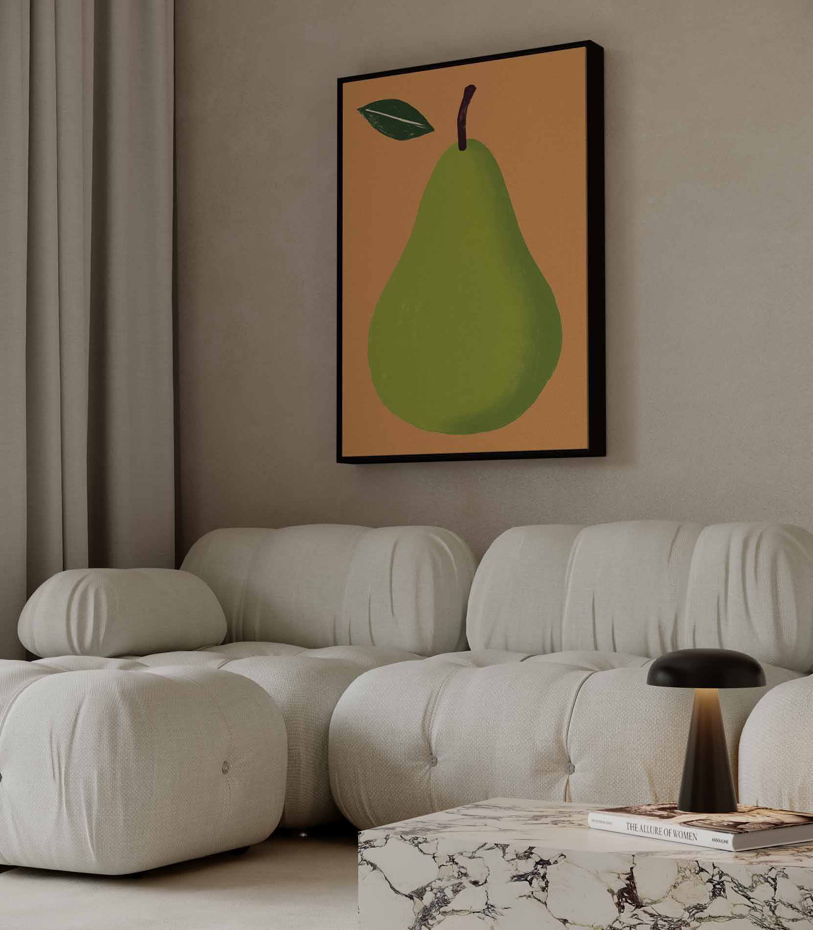 Speelse Peer Illustratie Kunstwerk-canvas-dibond-plexiglas-wanddecoratie-WallArtistic