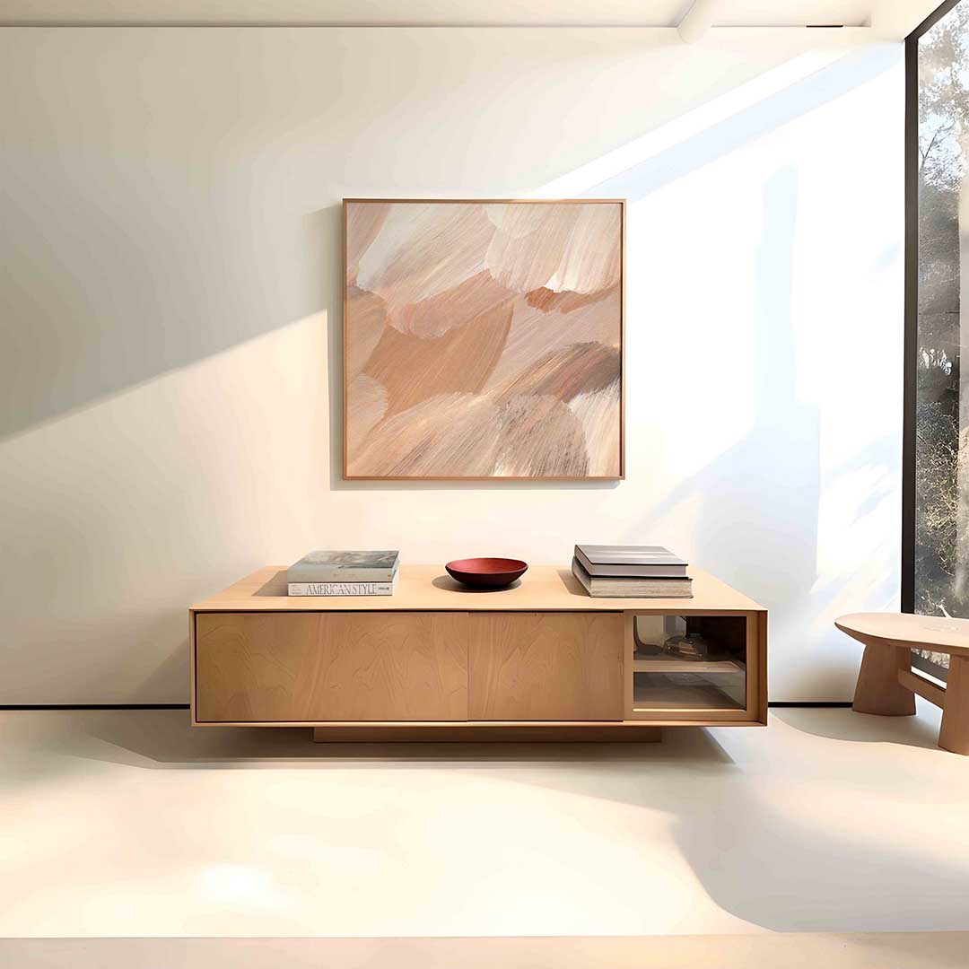 Abstracte penseelstreken Poster