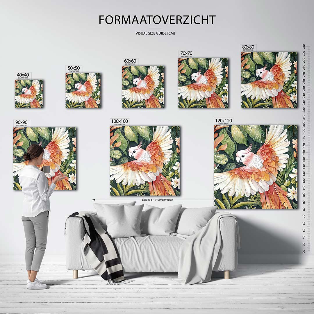Vliegende papegaai Kunstwerk