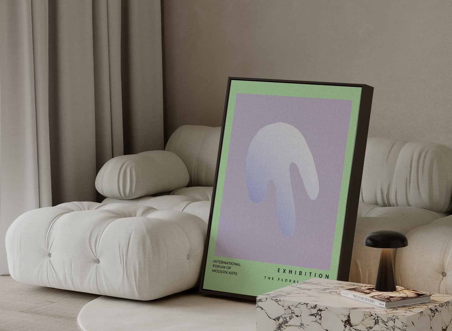 Abstracte Bloemimpressie Kunstwerk-canvas-dibond-plexiglas-wanddecoratie-WallArtistic