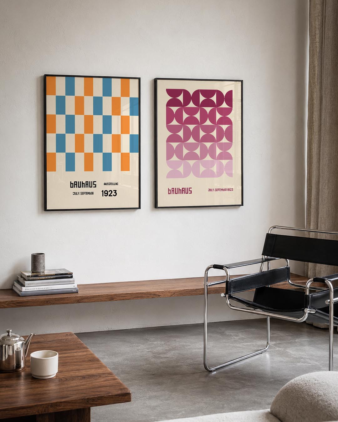 Kleurrijke ruitpatronen Posterset