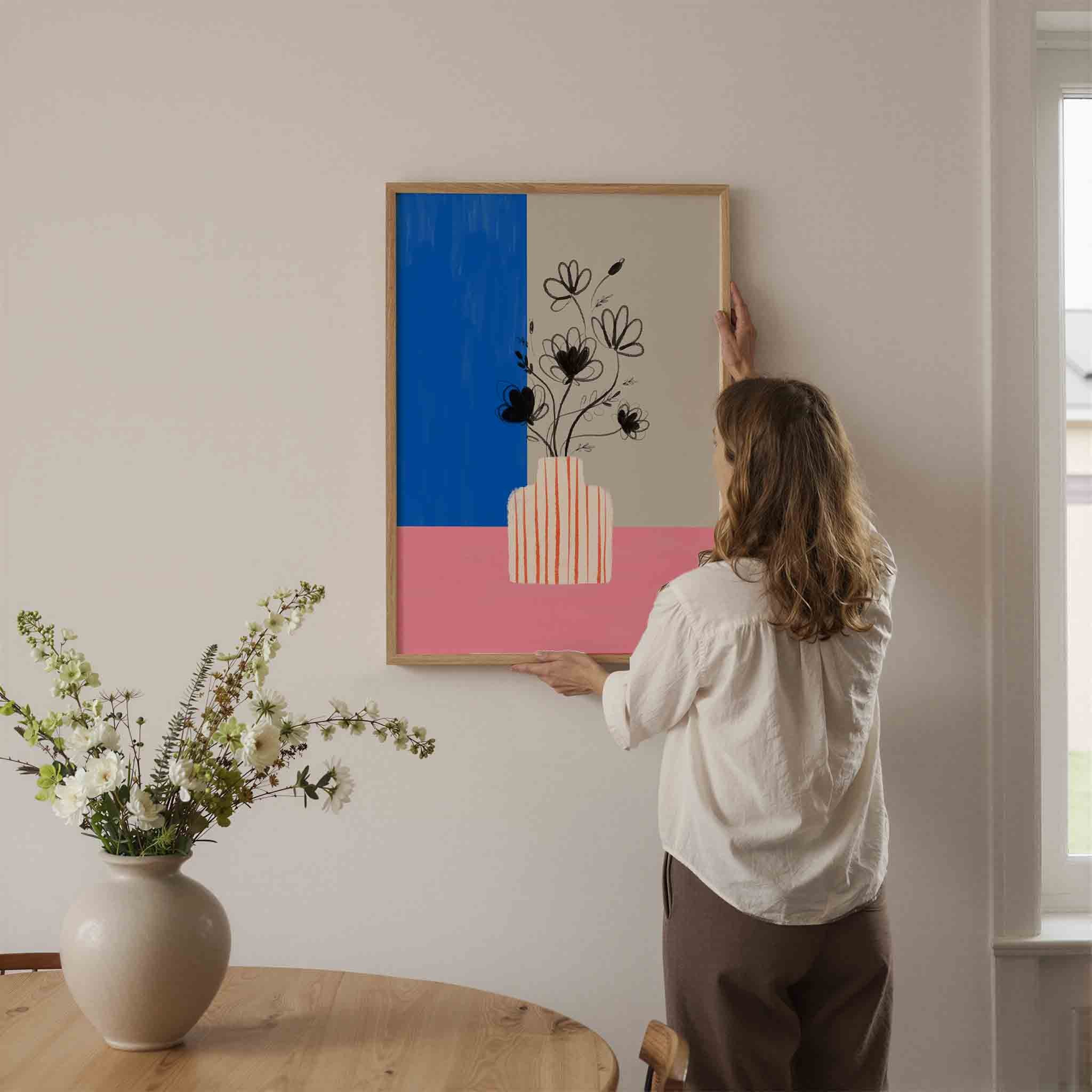 Bloemen in vaas Poster