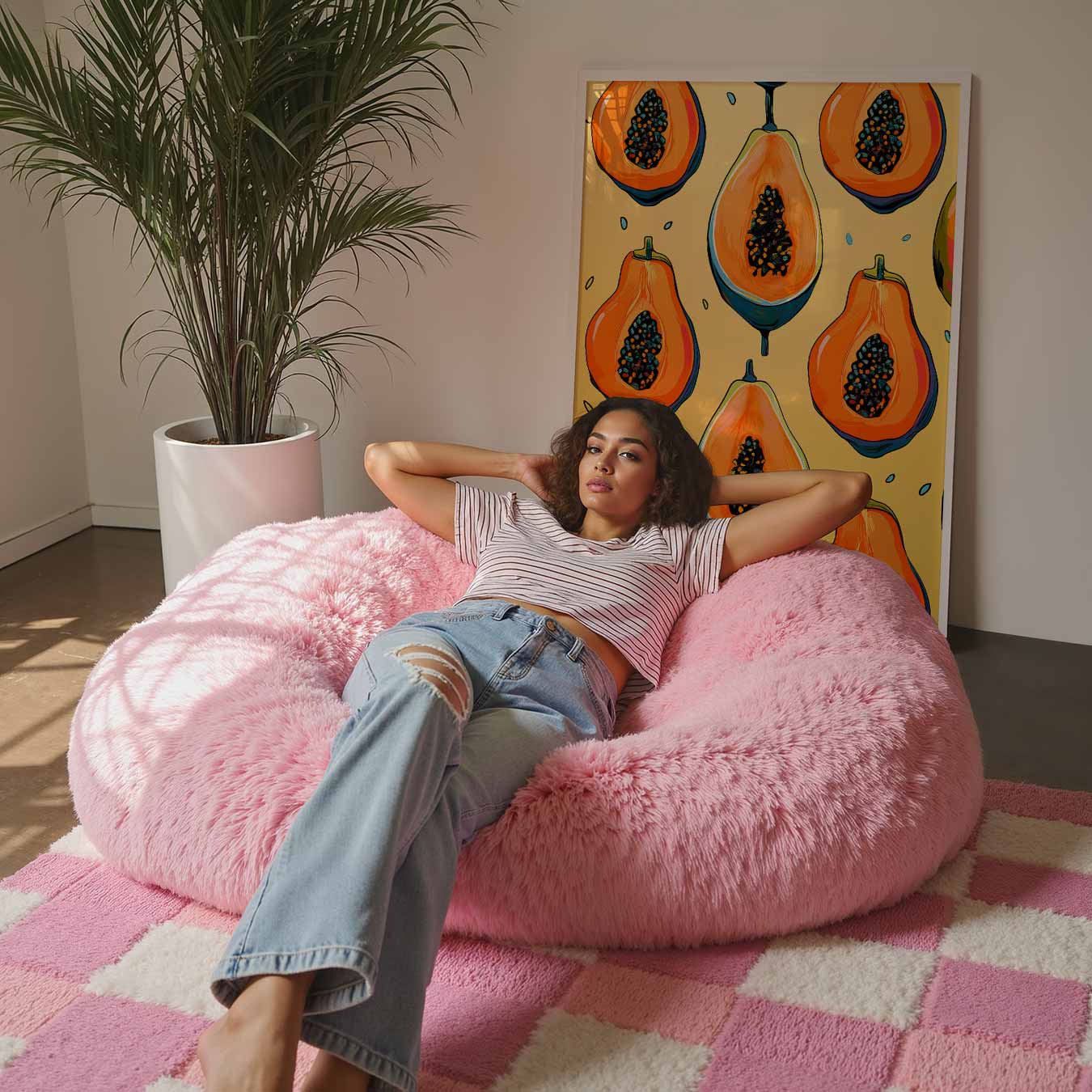 Tropische Papaya Pracht Poster