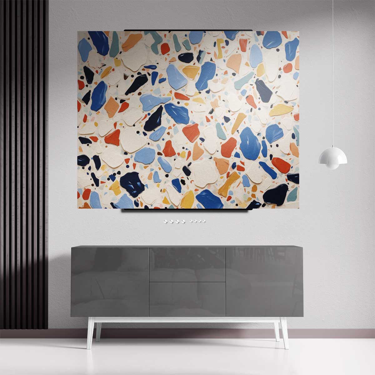 Levendig Terrazzo Inspiratie Kunstwerk-canvas-dibond-plexiglas-wanddecoratie-WallArtistic