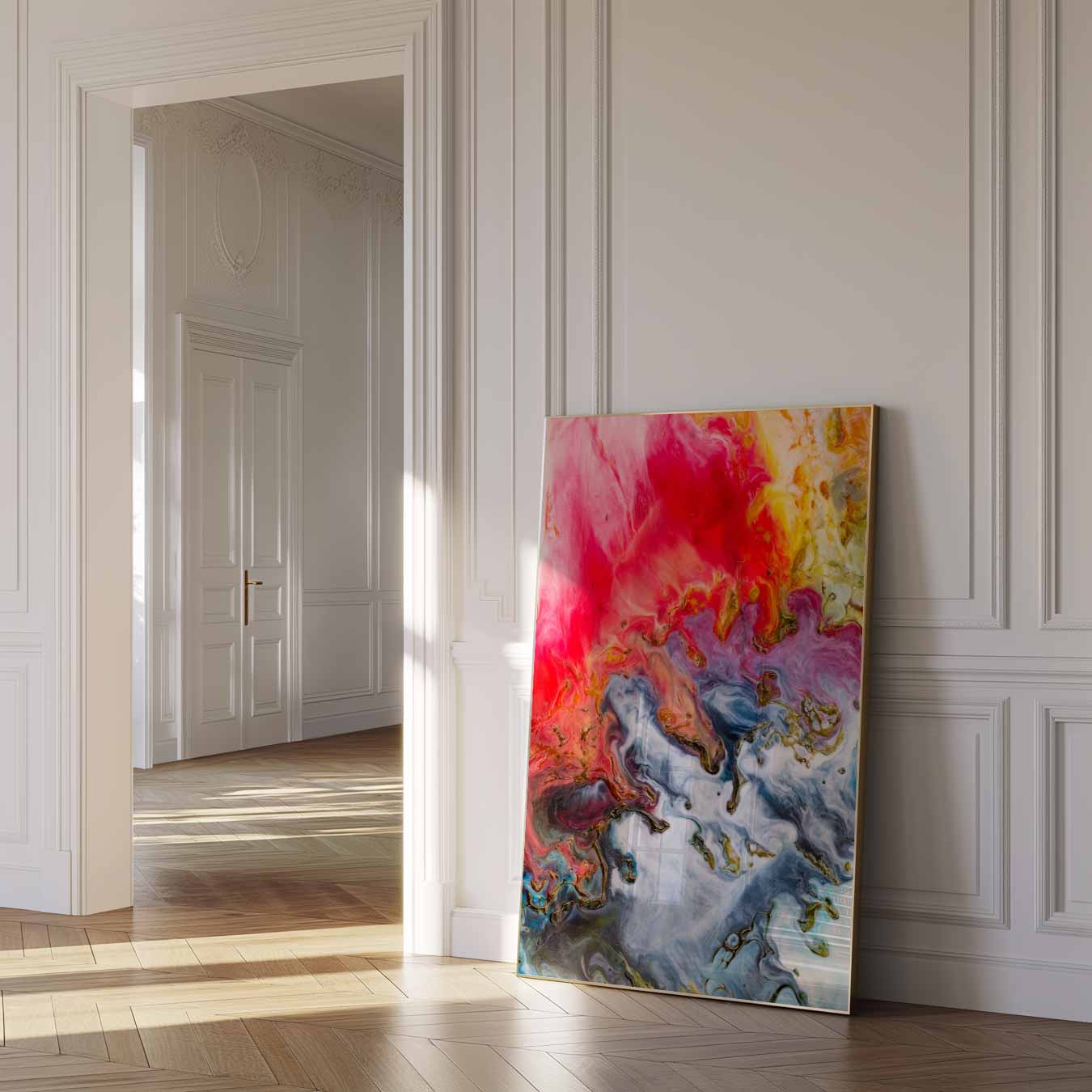 Kleurenexplosie Canvas Art Poster