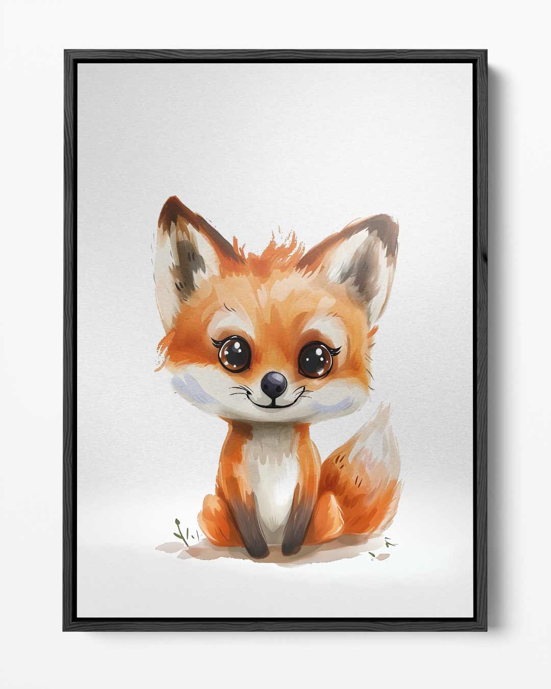 Schattige Vos Illustratie Kunstwerk-canvas-dibond-plexiglas-wanddecoratie-WallArtistic