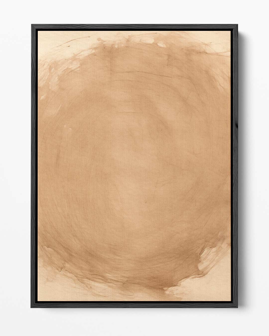 Zachte Okratonen Waterverf Kunstwerk-canvas-dibond-plexiglas-wanddecoratie-WallArtistic