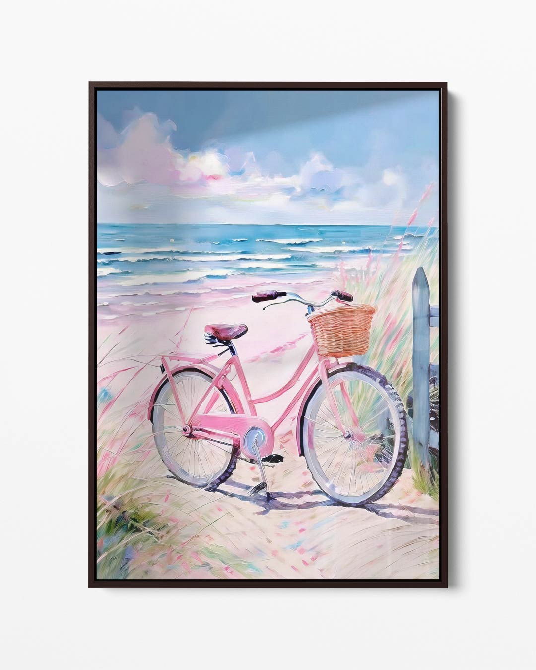 Nostalgische Strandfiets Kunstwerk-canvas-dibond-plexiglas-wanddecoratie-WallArtistic