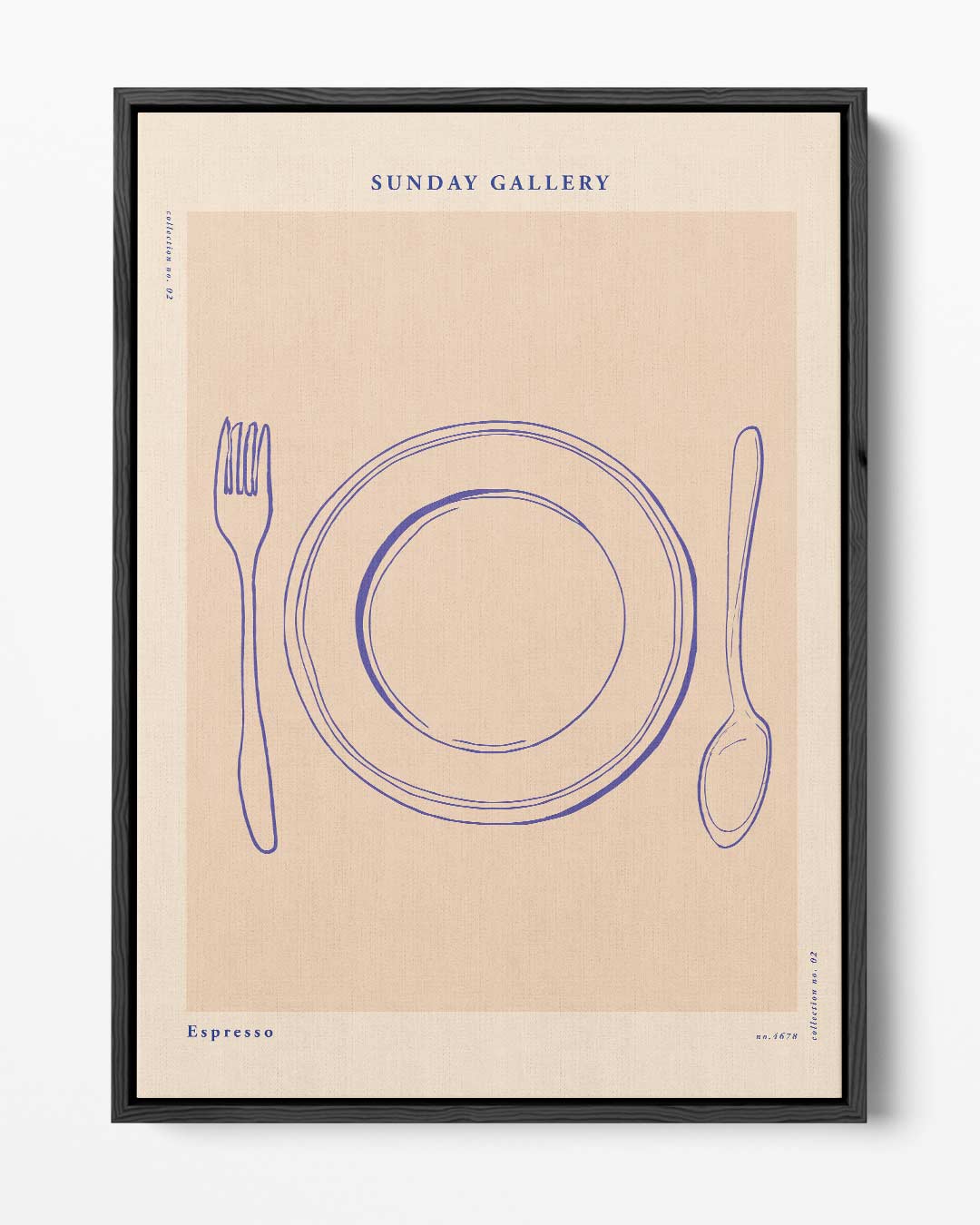 Minimalistisch Dinner Illustratie Kunstwerk-canvas-dibond-plexiglas-wanddecoratie-WallArtistic