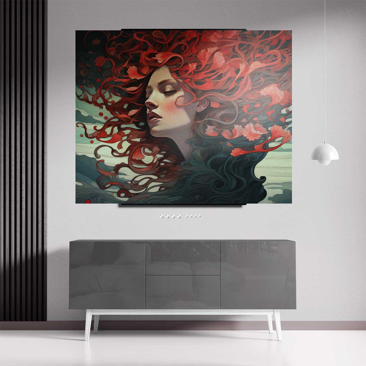 Dromerige Bloemenzee Kunstwerk-canvas-dibond-plexiglas-wanddecoratie-WallArtistic