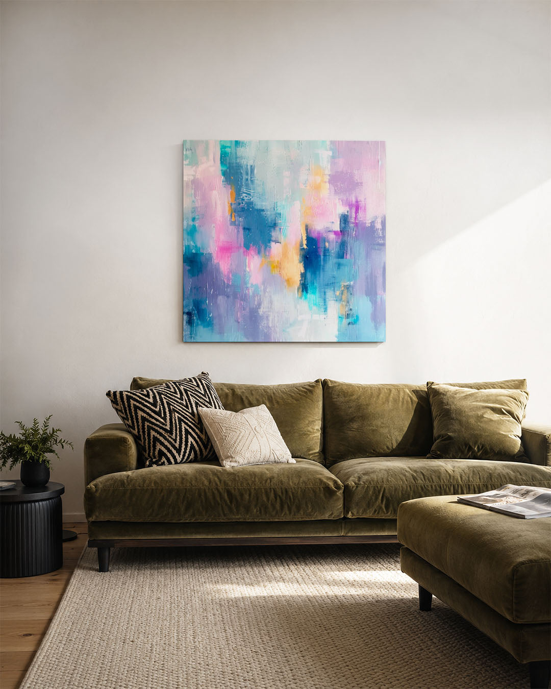 Kleurrijke vegen Kunstwerk