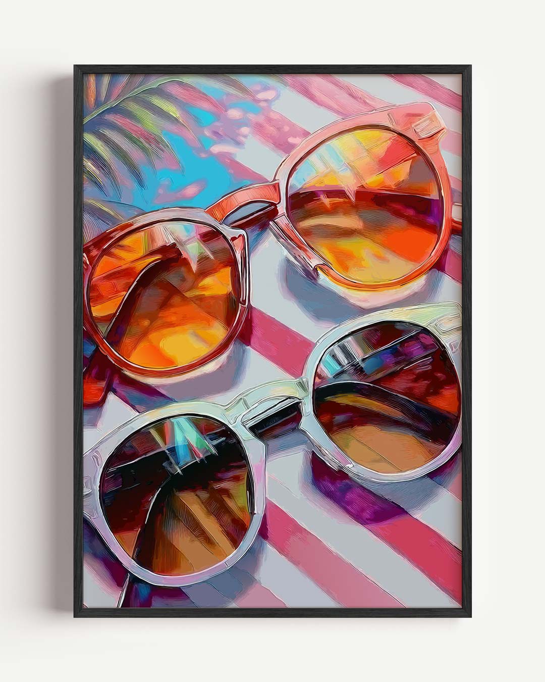 Zomers Beroemde Zonnebrillen Poster