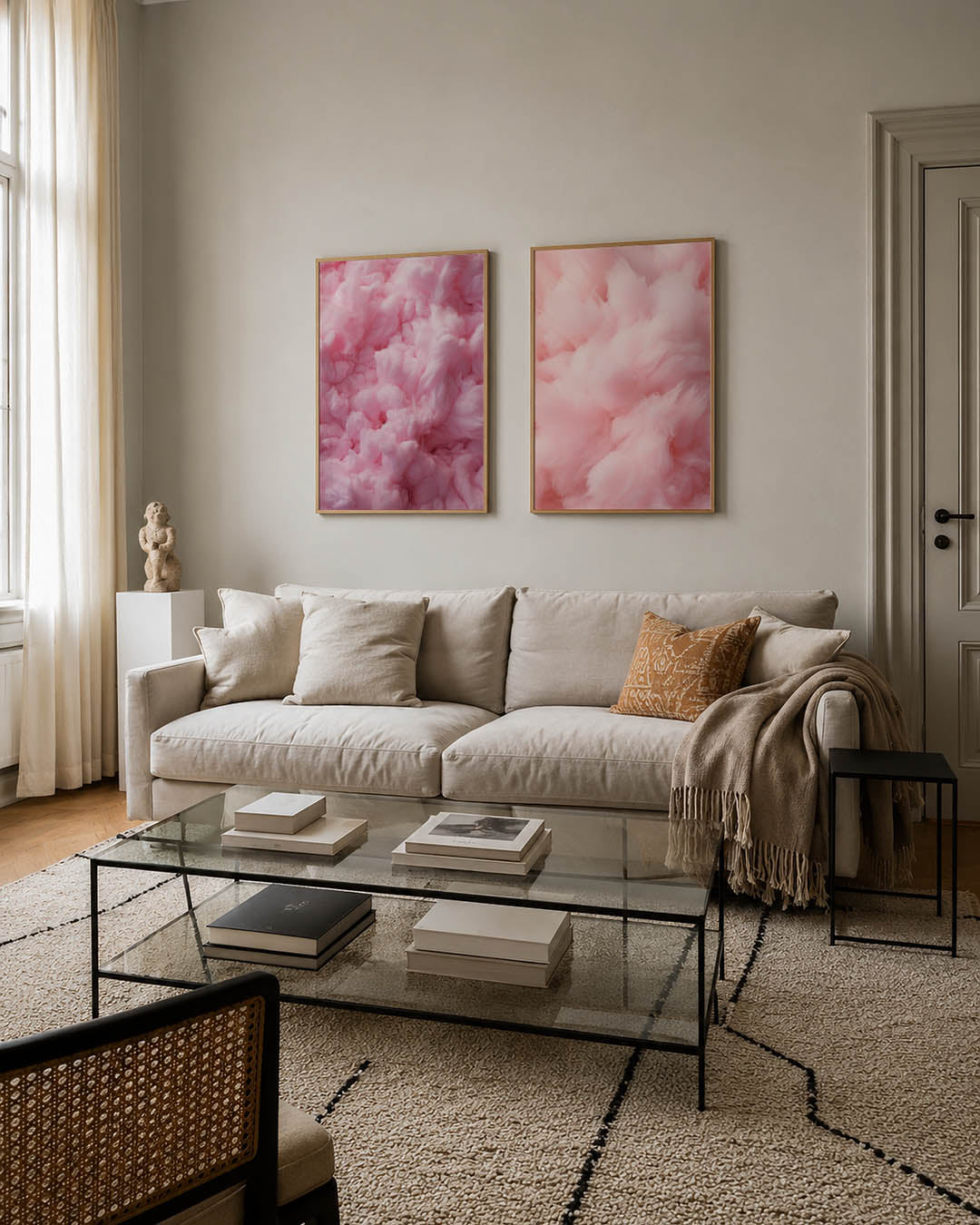 Zachte roze wolken Posterset