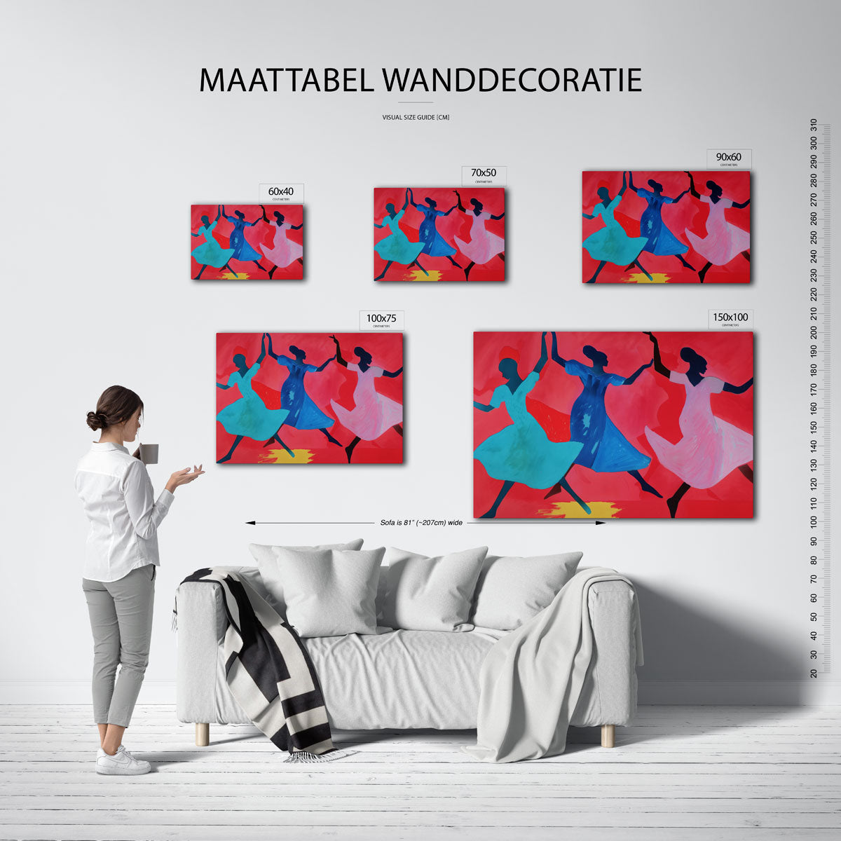 Dansende figuren Kunstwerk