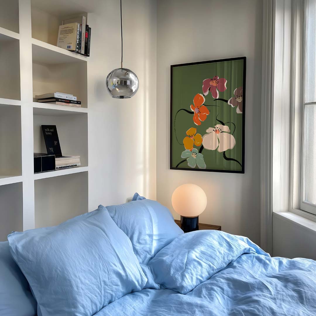 Bloemenpracht op Canvas Poster-WallArtistic