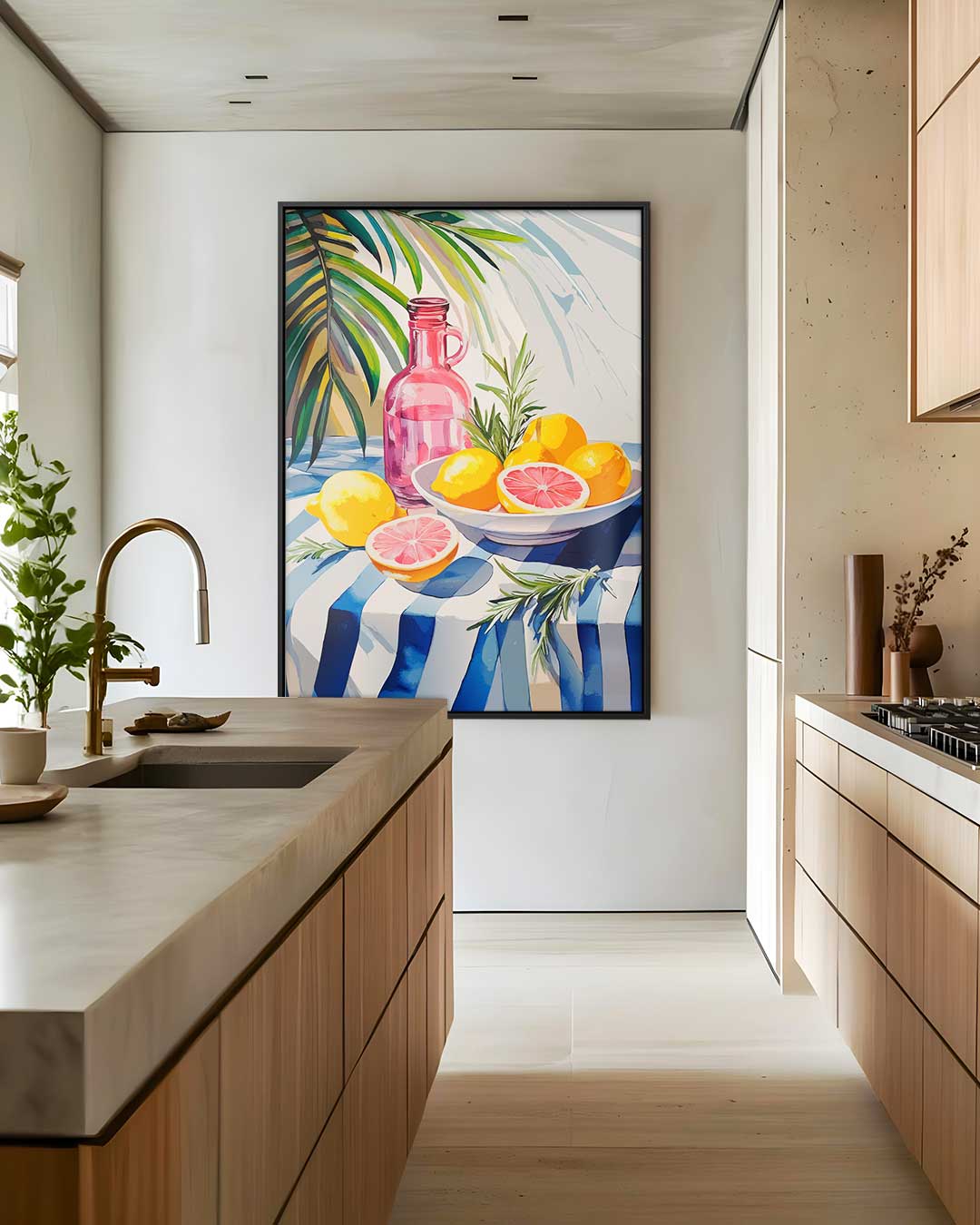 Zomerse Citrus Escapade Kunstwerk-canvas-dibond-plexiglas-wanddecoratie-WallArtistic