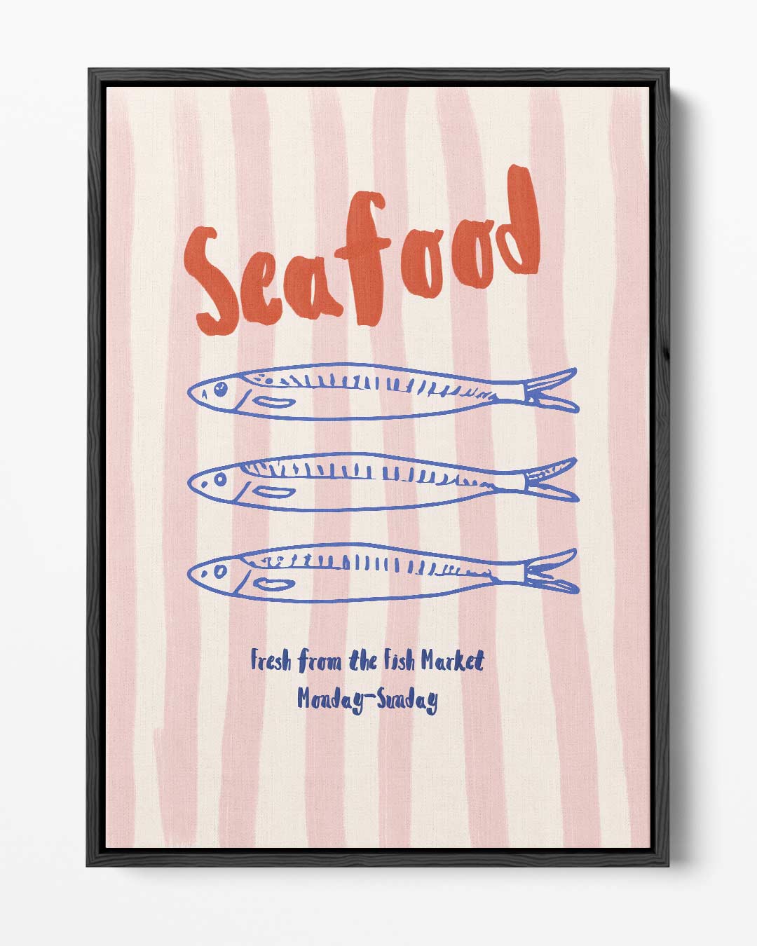 Seafood Marktplaats Poster Kunstwerk-canvas-dibond-plexiglas-wanddecoratie-WallArtistic