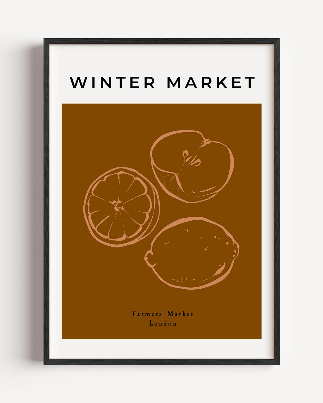 Stijlvolle Wintermarkt Poster-WallArtistic