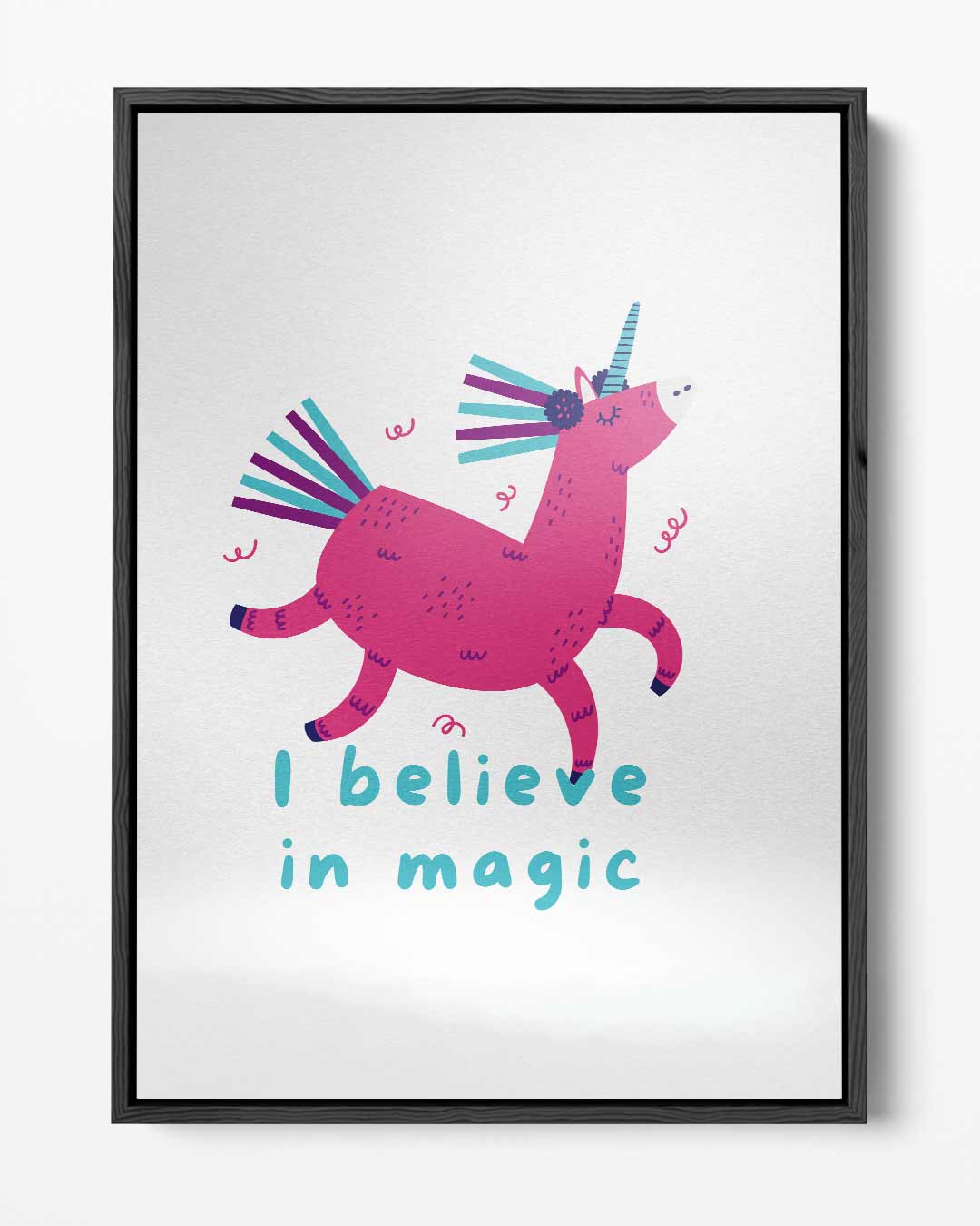 Magische Eenhoorn Illustratie Kunstwerk-canvas-dibond-plexiglas-wanddecoratie-WallArtistic