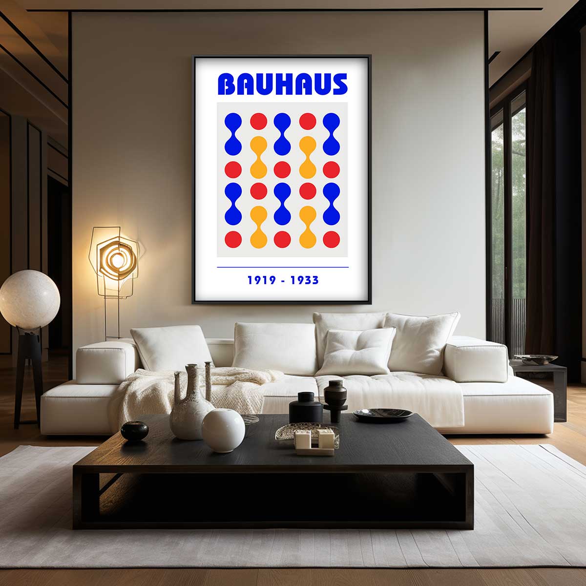 Kleurrijke Bauhaus Herinnering Kunstwerk-canvas-dibond-plexiglas-wanddecoratie-WallArtistic