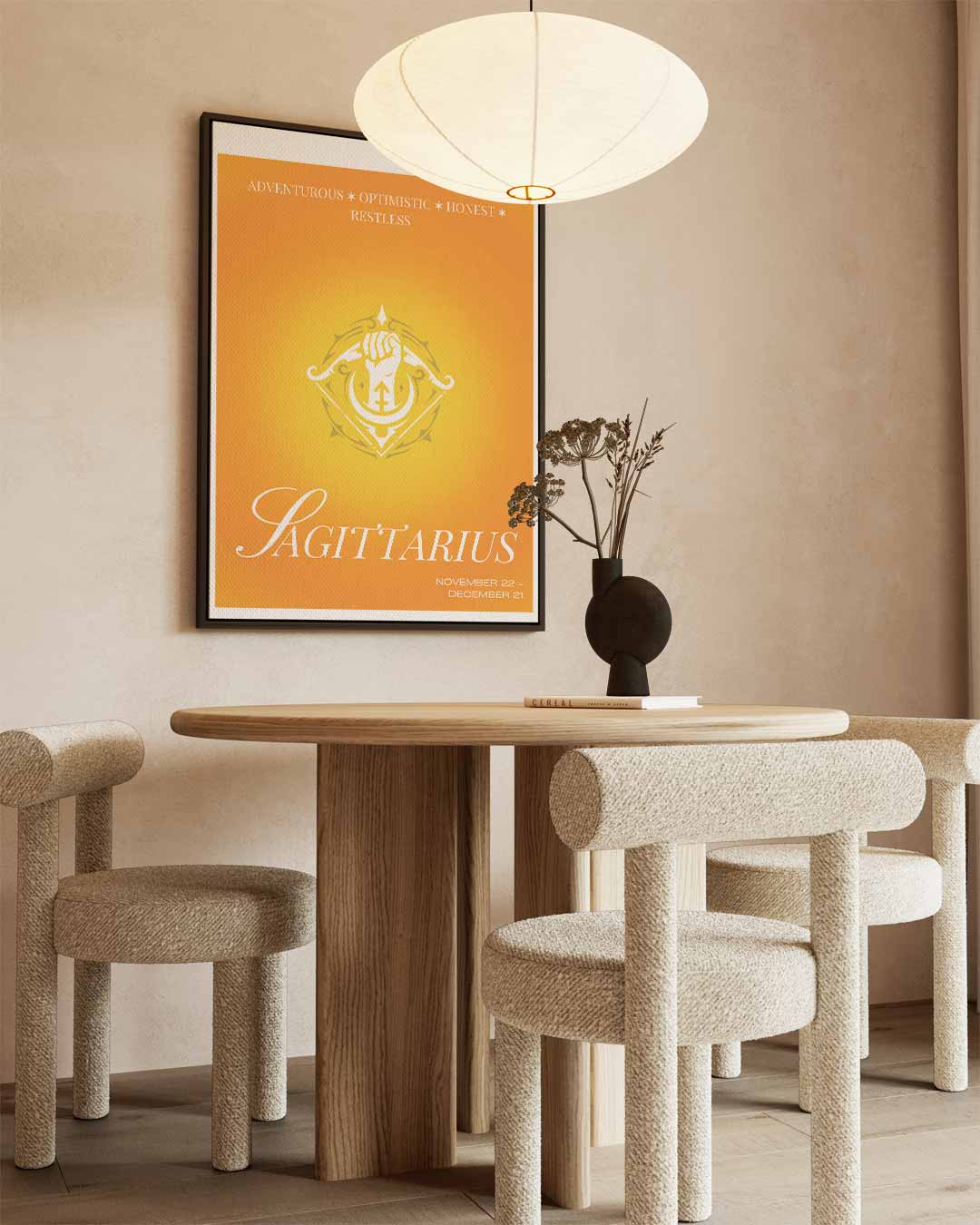 Sagittarius Zodiac Poster Kunstwerk-canvas-dibond-plexiglas-wanddecoratie-WallArtistic