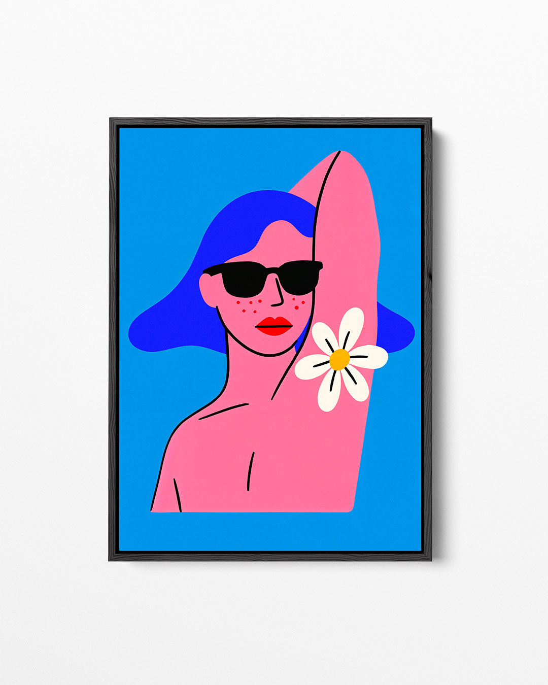 Vrouwelijk portret bloem Kunstwerk