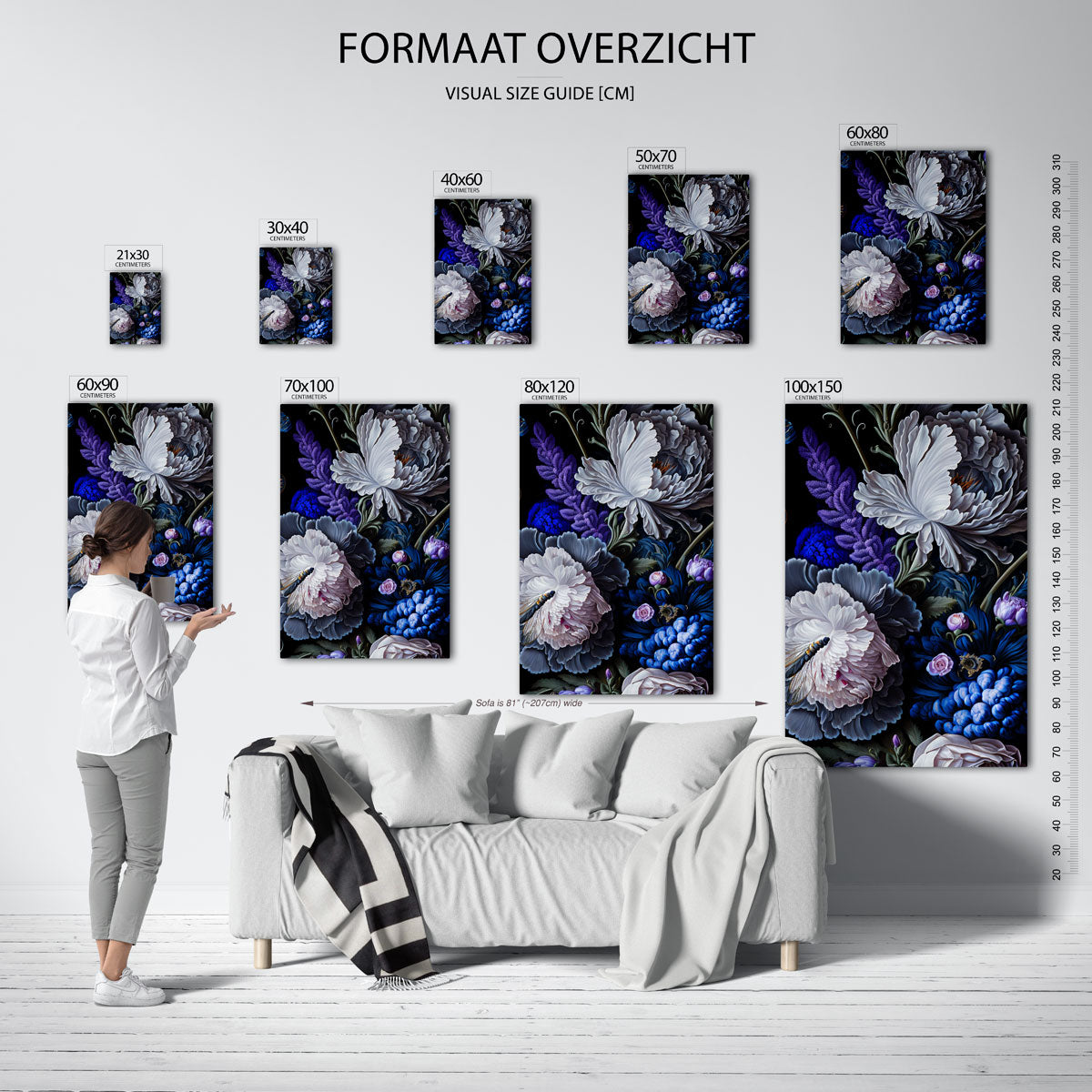 Bloemen en insecten Poster
