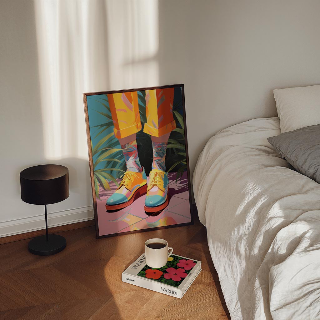 Kleurrijke Zomerschoenen Poster-WallArtistic